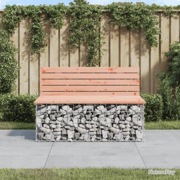 Banc de jardin design gabion 103x70x65cm bois massif de douglas