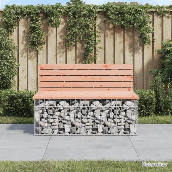 Banc de jardin design gabion 103x70x65cm bois massif de douglas alsavelo