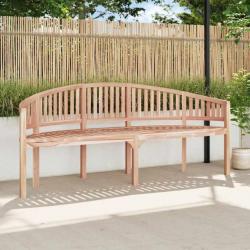 Banc de jardin en forme de banane 200 cm bois de teck solide