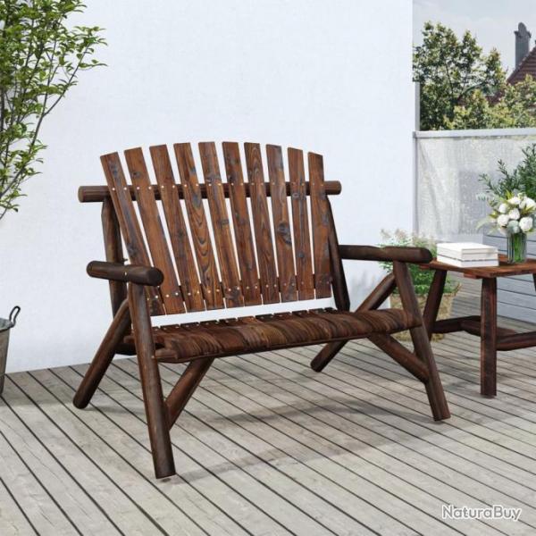 Banc de jardin  2 places 119x85x98 cm bois massif d'pica