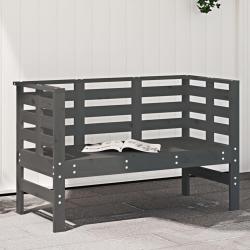 Banc de jardin gris 111,5x53x71 cm bois massif de pin alsavelo