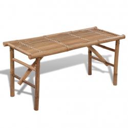 Banc de jardin pliable 118 cm Bambou alsavelo
