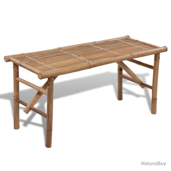 Banc de jardin pliable 118 cm Bambou alsavelo