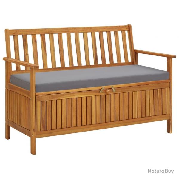 Banc de rangement de jardin 120 cm Bois d'acacia solide alsavelo