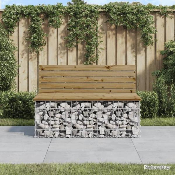 Banc de jardin design gabion 103x70x65 cm bois de pin imprgn