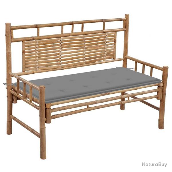 Banc de jardin avec coussin 120 cm Bambou alsavelo