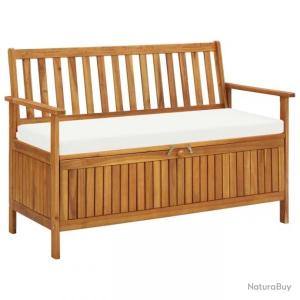 Banc de rangement de jardin Bois d'acacia solide 120x63x84 cm