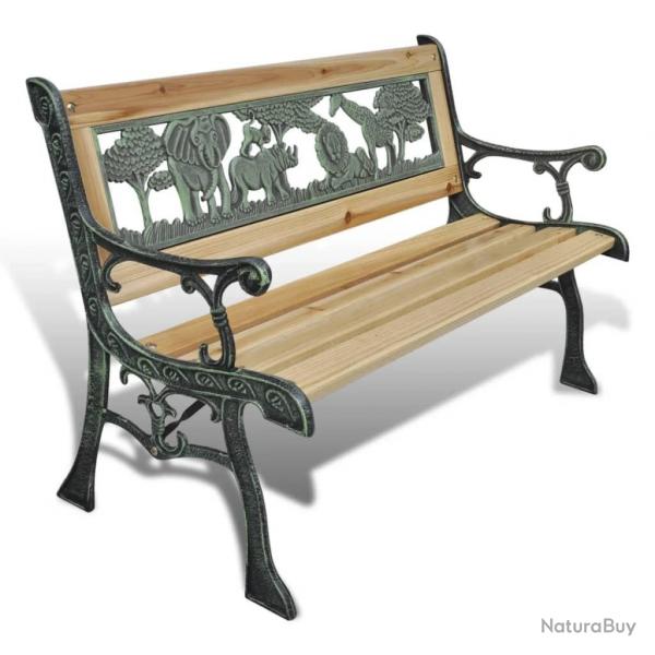 Banc de jardin pour enfants 84 cm Bois alsavelo