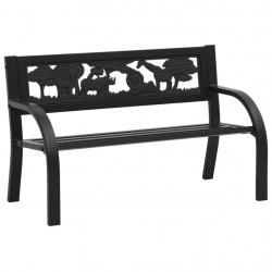 Banc de jardin pour enfants 86 cm acier alsavelo