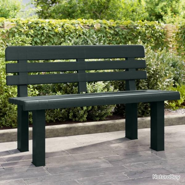 Banc de jardin vert 110x52x71 cm polypropylne alsavelo
