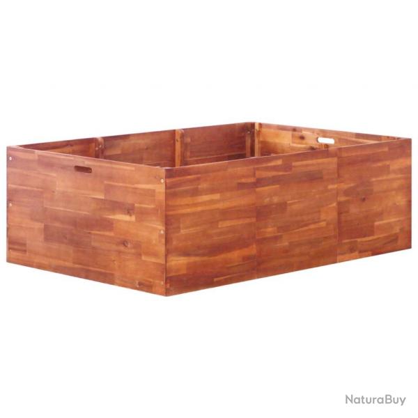 Lit surlev de jardin Bois d'acacia 150x100x50 cm alsavelo