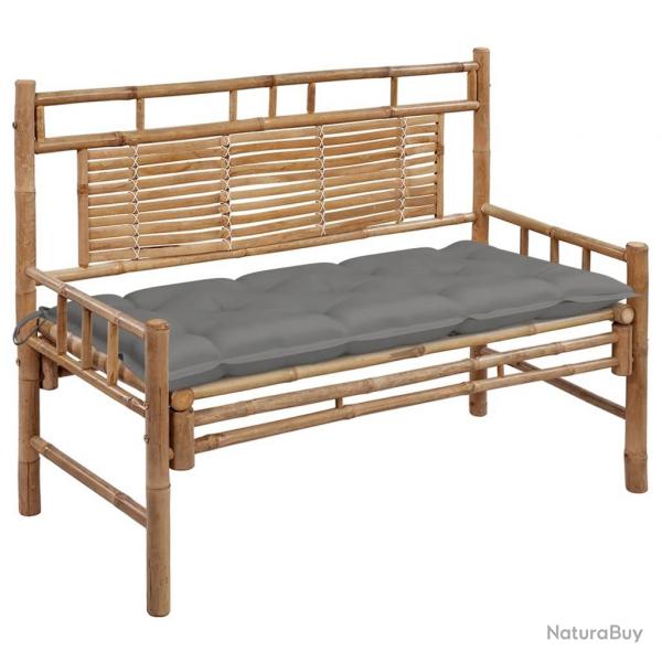 Banc de jardin avec coussin 120 cm Bambou alsavelo