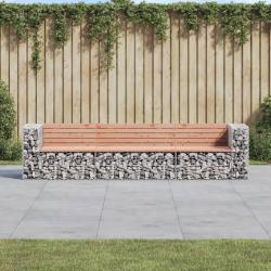 Banc jardin design gabion 287x71x65,5 cm bois massif de douglas alsavelo