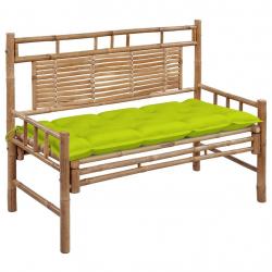 Banc de jardin avec coussin 120 cm Bambou alsavelo