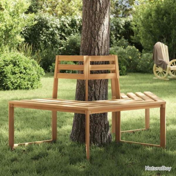 Banc de tour d'arbre Demi-hexagonal 160 cm Bois d'acacia massif