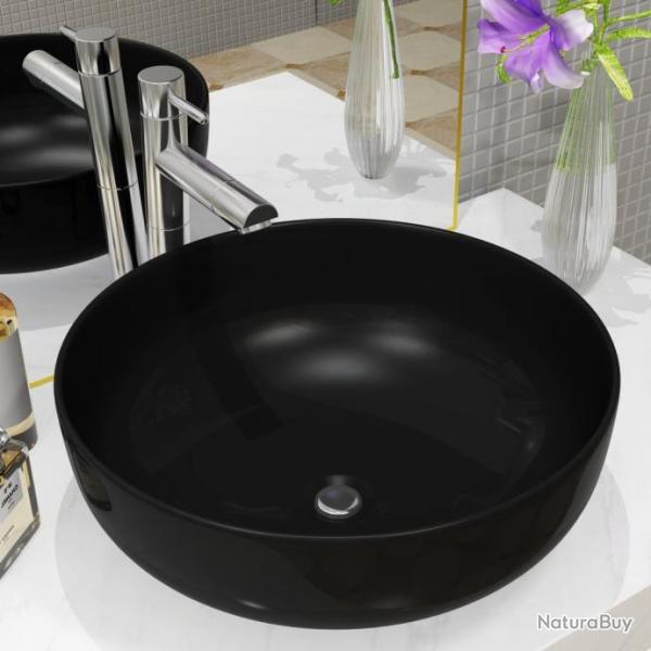 Lavabo rond Cramique Noir 41,5 x 13,5 cm