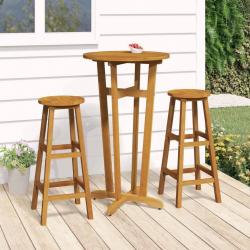 bar 3 pcs Bois d'acacia solide alsavelo