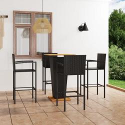 bar de jardin 5 pcs Noir