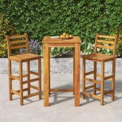bar de jardin 3 pcs bois d'acacia solide alsavelo