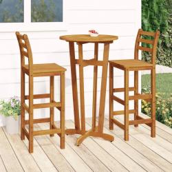 bar de jardin 3 pcs bois d'acacia solide alsavelo