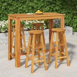 bar de jardin 5 pcs bois d'acacia solide