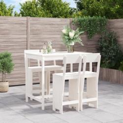 bar de jardin 5 pcs blanc bois massif de pin