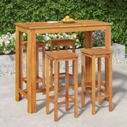 bar de jardin 5 pcs bois d'acacia solide