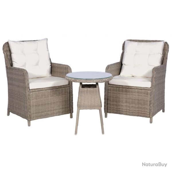 Ensemble bistro 3 pcs coussins oreillers Rsine tresse Marron alsavelo