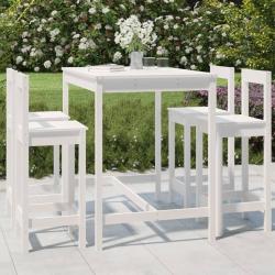 bar de jardin 5 pcs blanc bois massif de pin alsavelo