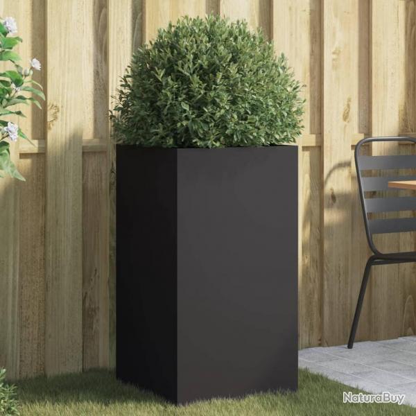 Jardinire noir 42x38x75 cm acier alsavelo