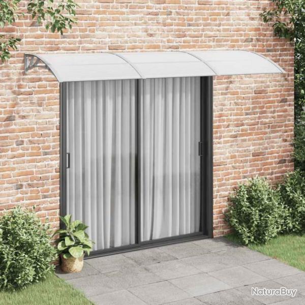 Auvent de porte Gris 300x100 cm Polycarbonate