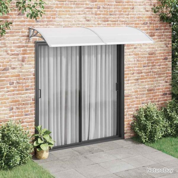 Auvent de porte Gris 240x100 cm Polycarbonate