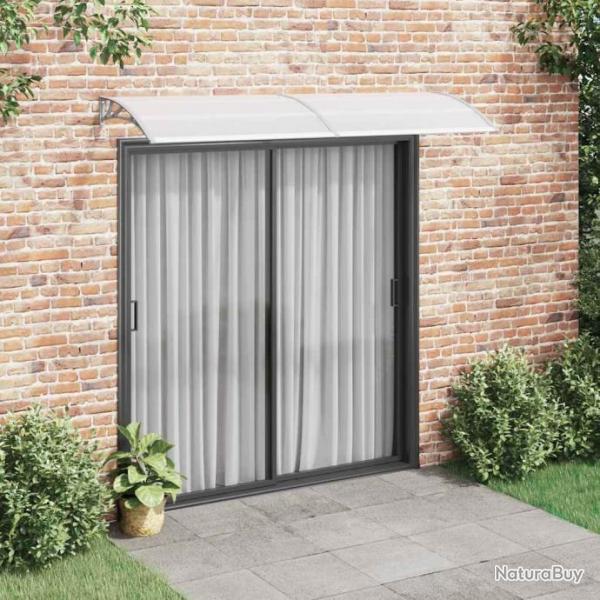 Auvent de porte Gris et transparent 240x75 cm PC