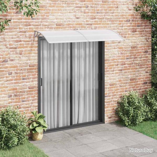 Auvent de porte Gris et transparent 200x75 cm PC