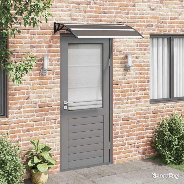 Auvent de porte Noir 120x75 cm PC alsavelo
