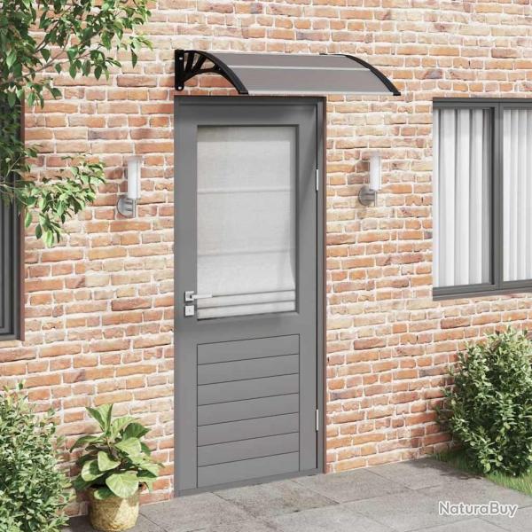 Auvent de porte Noir 100x75 cm Polycarbonate alsavelo