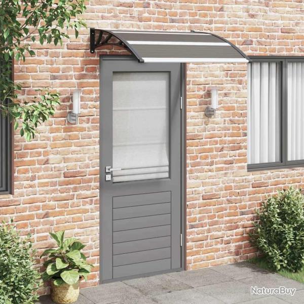 Auvent de porte Noir 120x100 cm PC alsavelo