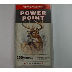 1 BOITE DE 20 MUNITIONS WINCHESTER CALIBRE 300 WM POWERPOINT 180GR /11,7G NEUVE