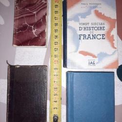 4 Mini livres 20 siècles d'Histoire de France, Le Pett livre des Boutons, Vieux Poètes Français...