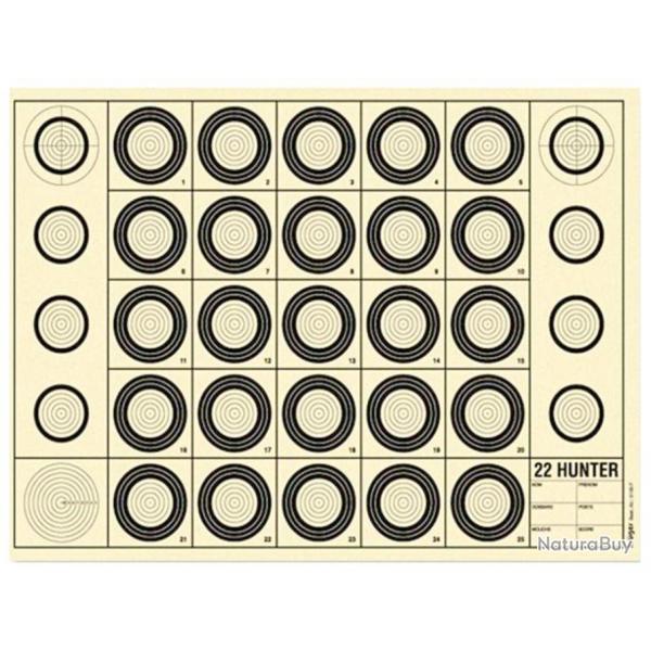 100 Cibles Benchrest 22 Hunter 42 x 29,7 cm (A3)