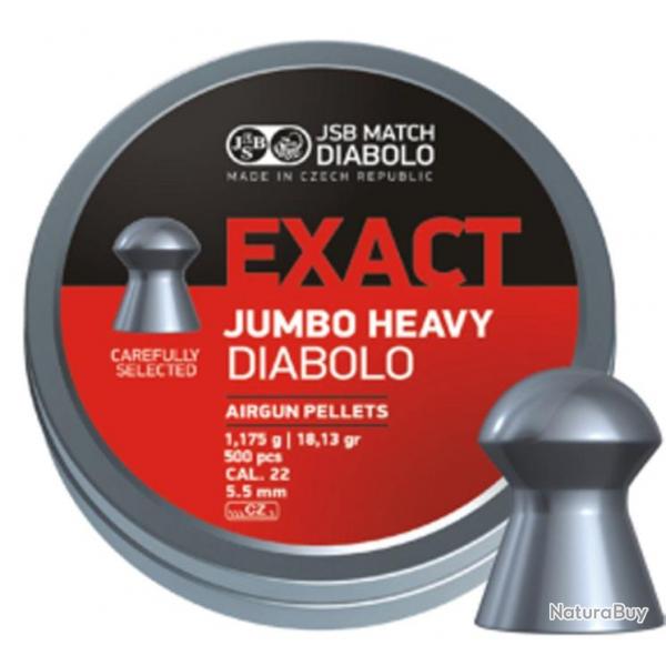 Bote de 250 plombs JSB Diabolo Jumbo Exact Heavy - Cal. 5.52 Default