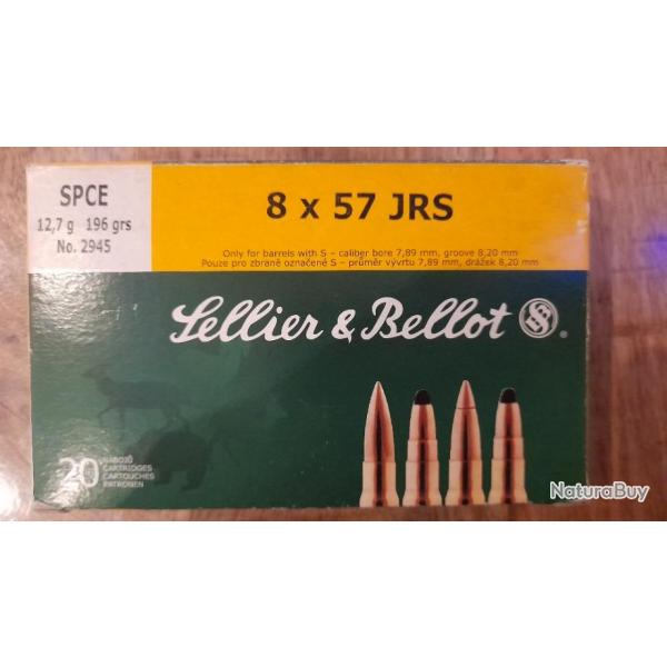 Balle Sellier Bellot CAL 8x57 JRS par 20