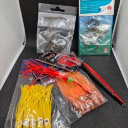 Lot mer N°1 , RAGOT dip jigger + VMC KIT HAMEÇONS MER + OCTOPUS+ BAS DE LIGNE ACIER