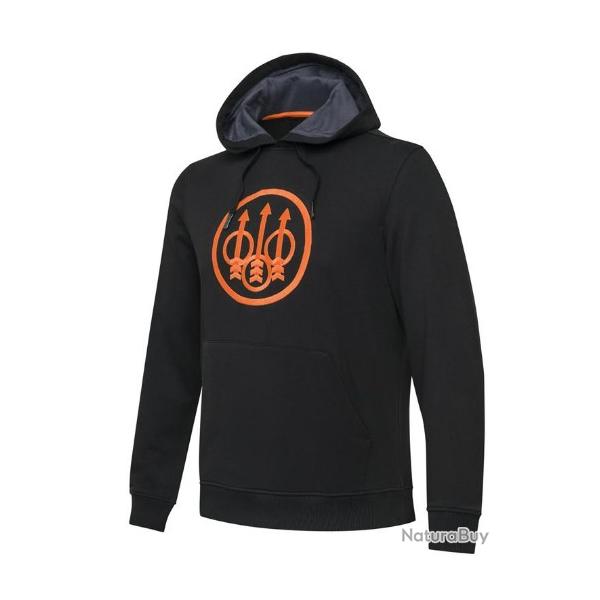 Pull sweatshirt BERETTA pintail hoodie noir/orange