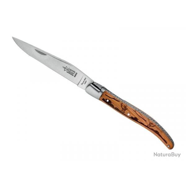 LAGUIOLE G.DAVID OLIVIER MITRE INOX MAT 12CM CERFS G.DAVID