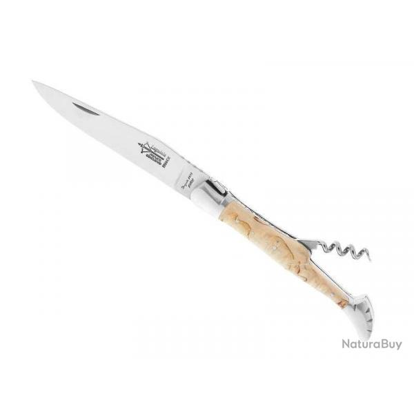 LAGUIOLE G.DAVID 2P BOULEAU MITRES INOX MAT 12CM