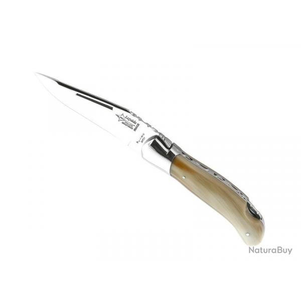 LAGUIOLE CHASSE G.DAVID POINTE DE CORNE 12CM MITRE INOX