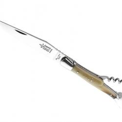 LAGUIOLE G.DAVID 2P POINTE DE CORNE 12CM MITRES INOX