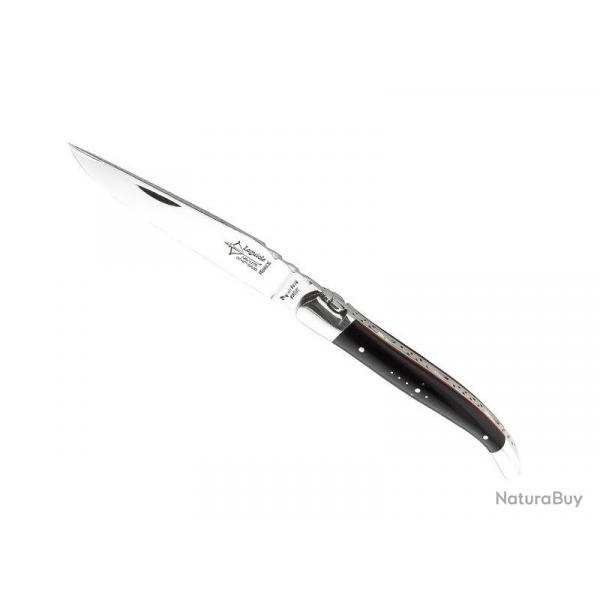 LAGUIOLE G.DAVID FORGE EBENE/ROUGE 12CM MITRES INOX