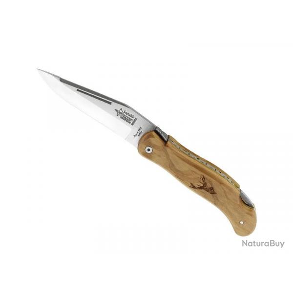 LAGUIOLE CHASSE G.DAVID PLEIN MANCHE OLIVIER 12CM CERF